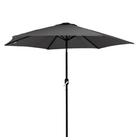 2.7m Metal Garden Parasol - Grey