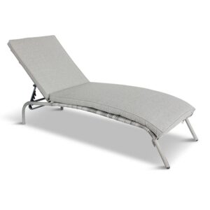 Meltan Outdoor Sun Lounger In Pebble Grey